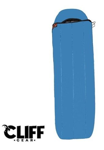 Cliff Gear Alpsee 3 Derece Polyester Dört Mevsim Kamp Tek Kişilik Yetişkin Uyku Tulumu Mavi