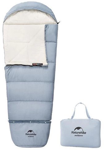 Naturehike C300 Ultralight -13 Derece Pamuk Kış Kamp - Trekking Çift Kişilik Çocuk Uyku Tulumu Sarı