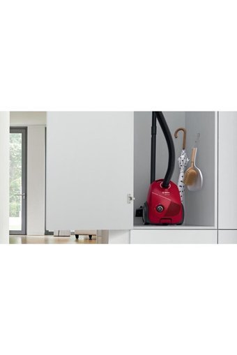 Bosch Bgbs2rd1 600 W Yatay Hepa Filtreli Turbo Başlıklı Toz Torbalı Süpürge Kırmızı