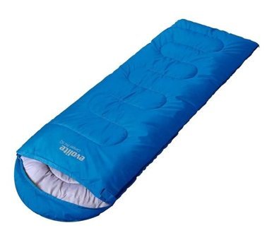 Evolite Pro Sq 0 Derece Polyester Dört Mevsim Kamp Tek Kişilik Yetişkin Uyku Tulumu Mavi