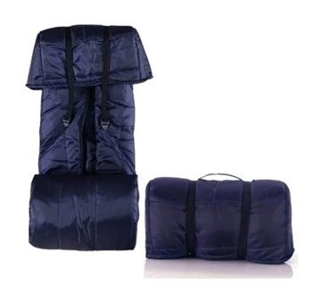 Askervadisi - 10 Derece Polyester Dört Mevsim Kamp Tek Kişilik Yetişkin Uyku Tulumu Lacivert