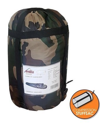 Evolite Alaska Pro -15 Derece Sentetik Kış Dağcılık Tek Kişilik Yetişkin Uyku Tulumu Yeşil