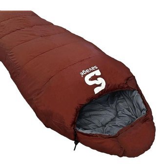 Savage Ys-530 - 30 Derece Polyester Kış Kamp Tek Kişilik Yetişkin Uyku Tulumu Bordo