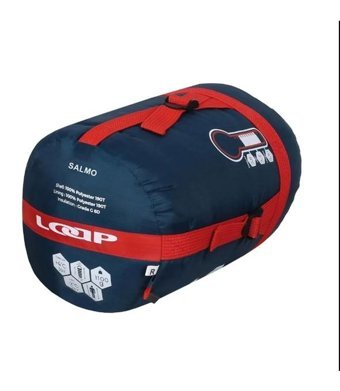 Loap Salmo 4 Derece Polyester Dört Mevsim Kamp Tek Kişilik Çocuk Uyku Tulumu Mavi