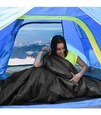 Freecamp Hudson -5 Derece Sentetik Kış Kamp Tek Kişilik Yetişkin Uyku Tulumu Siyah