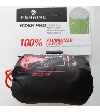 Ferrino Rider Pro 15 Derece Polyester Dört Mevsim Kamp Tek Kişilik Yetişkin Uyku Tulumu Yeşil