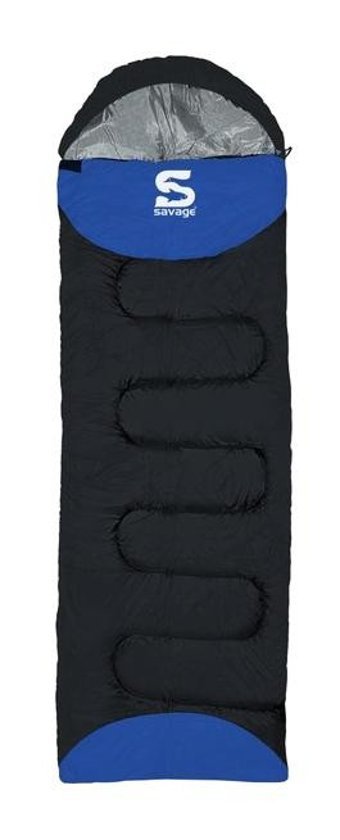 Savage Gear Ys-509 -20 Derece Sentetik 4 Mevsim Dağcılık Tek Kişilik Yetişkin Uyku Tulumu Mavi - Siyah