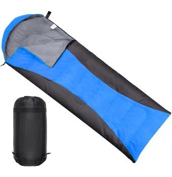Lixada 10 Derece Polyester Dört Mevsim Kamp - Dağcılık Tek Kişilik Yetişkin Uyku Tulumu Gri - Mavi