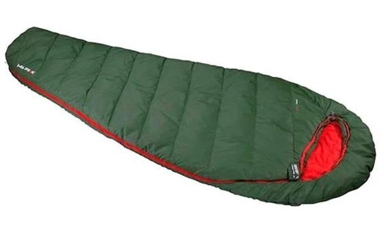 High Peak Pak 1000 - 10 Derece Polyester Dört Mevsim Kamp Tek Kişilik Yetişkin Uyku Tulumu Yeşil