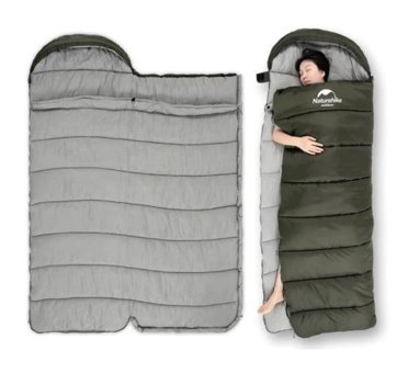 Naturehike U250 -10 Derece Elyaf Kış Dağcılık Tek Kişilik Yetişkin Uyku Tulumu Haki