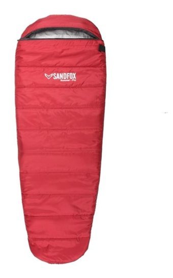 Sandfox Summer-Pro 15 Derece Polyester Dört Mevsim Kamp Tek Kişilik Yetişkin Uyku Tulumu Bordo