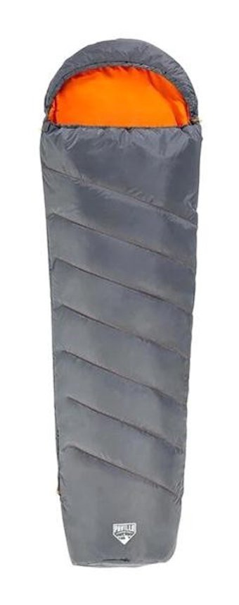 Bestway Pavillo Hiberhide 5 3 / 8 Derece Polyester Dört Mevsim Kamp Tek Kişilik Yetişkin Uyku Tulumu Gri