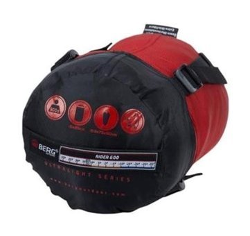 Berg Slp Bag R600 -5 Derece Polyester Dört Mevsim Kamp Tek Kişilik Yetişkin Uyku Tulumu Kırmızı