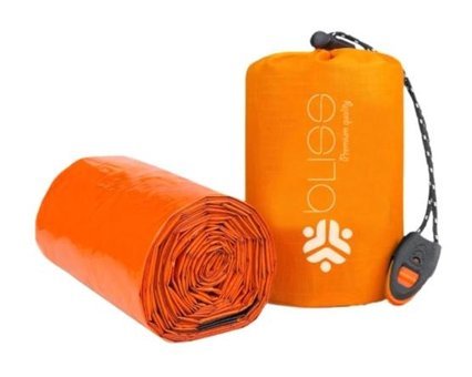 Blisspremium -15 Derece Polyester Dört Mevsim Kamp Tek Kişilik Yetişkin Uyku Tulumu Turuncu