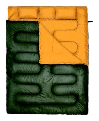 My Lizbon - 10 Derece Polyester Dört Mevsim Kamp Çift Kişilik Yetişkin Uyku Tulumu Siyah