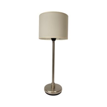 Bahar Aydınlatma Lily Pvc Başlıklı Gri Metal Ayaklı Abajur
