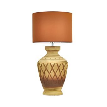 Alessi Pvc Başlıklı Turuncu Polyester Ayaklı Abajur