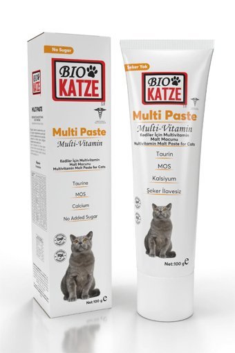 Biokatze Multivitamin B Vitamini Multivitamin Tüy Dökme Yetişkin Kedi Vitamini Macun 100 gr