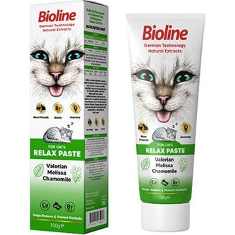 Bioline Relax Sakinleştirici Etki Yetişkin Kedi Vitamini Macun 100 gr