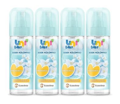 Uni Baby Çiçeksi Sprey Bebek Kolonyası 4x150 ml