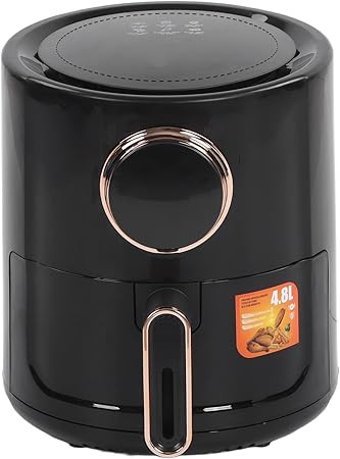 Garsent Airfryer 4.8 lt Tek Hazneli Izgara Yapan Led Ekranlı Yağsız Sıcak Hava Fritözü Siyah
