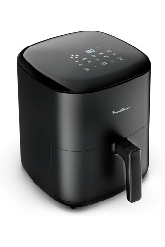 Moulinex Easy Fry Max Airfryer 5 lt Tek Hazneli Izgara Yapan Led Ekranlı Yağsız Sıcak Hava Fritözü Siyah