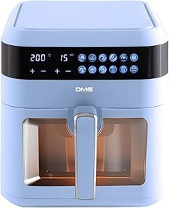 Dms ‎HFG-7 Airfryer 7 lt Tek Hazneli Izgara Yapan Led Ekranlı Yağsız Sıcak Hava Fritözü Turkuaz