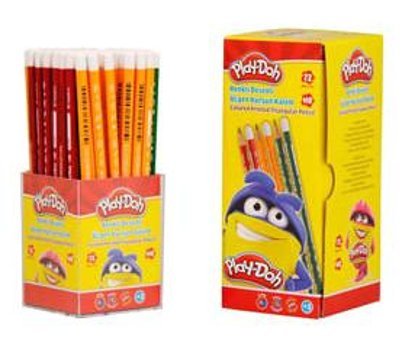 Play-Doh Renkli 72'li Üçgen HB Siyah Kurşun Kalem Seti