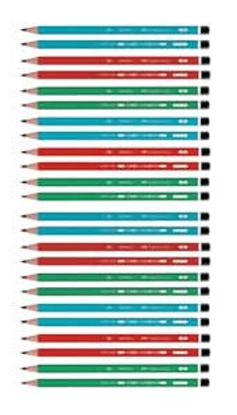 Faber-Castell 24'lü Mercanlı HB Siyah Kurşun Kalem Seti