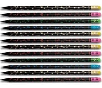 Faber-Castell Ahşap 12'li Silgili Yuvarlak HB Siyah Kurşun Kalem Seti