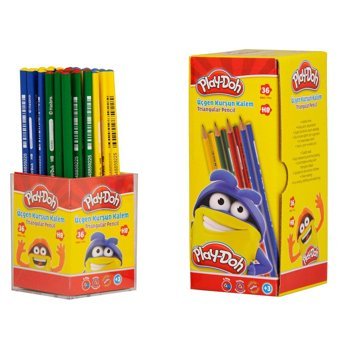 Play-Doh KK003 36'lı Üçgen HB Siyah Kurşun Kalem Seti