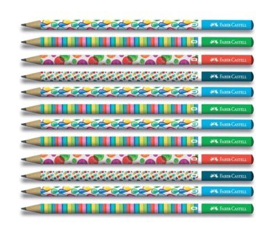 Faber-Castell Bubble 12'li Yuvarlak 2B Siyah Kurşun Kalem Seti