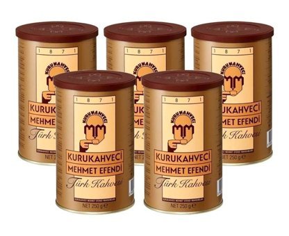Kurukahveci Mehmet Efendi Sade Orta Kavrulmuş Türk Kahvesi 5x250 gr