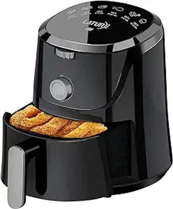 Lature 4.2 Qt Airfryer 4.2 lt Tek Hazneli Led Ekranlı Yağsız Sıcak Hava Fritözü Siyah