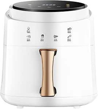 Wanwen Airfryer 8 lt Tek Hazneli Led Ekranlı Yağsız Sıcak Hava Fritözü Beyaz