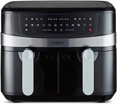 Tower T17088 Airfryer 9 lt Tek Hazneli Izgara Yapan Yağsız Sıcak Hava Fritözü Siyah