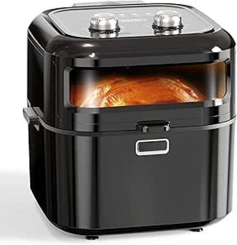 Wetıe Airfryer 7 lt Tek Hazneli Yağsız Sıcak Hava Fritözü Siyah