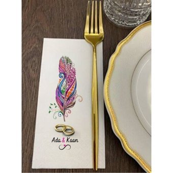 Enhandmade Yüzük Desenli Sunum Kağıt Peçete 20'li