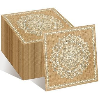 Pasimy Dantel Baskılı Desenli Kağıt Peçete 100'lü