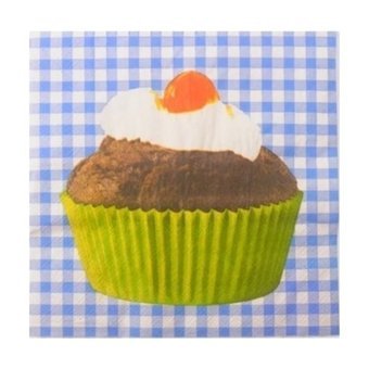 Depposıte Cupcake Desenli Kağıt Peçete 20'li