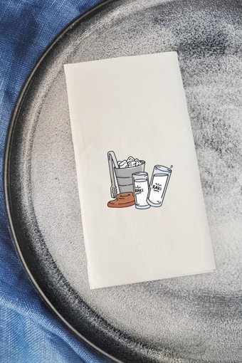 PekShop Rakı Sofrası Desenli Sunum Kağıt Peçete 20'li