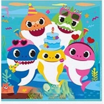 Depposıte Baby Shark Desenli Kağıt Peçete 16'lı