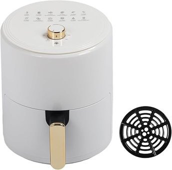 Luqeeg Airfryer 6 lt Tek Hazneli Led Ekranlı Yağsız Sıcak Hava Fritözü Beyaz