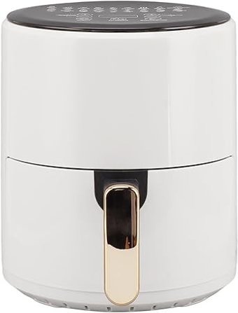 Mothinessto Airfryer 6 lt Tek Hazneli Izgara Yapan Led Ekranlı Yağsız Sıcak Hava Fritözü Beyaz