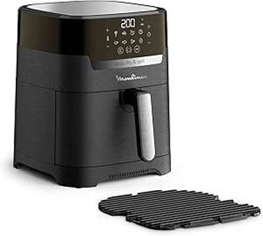 Moulinex Ez505810 Airfryer 4.2 lt Tek Hazneli Izgara Yapan Led Ekranlı Yağsız Sıcak Hava Fritözü Siyah