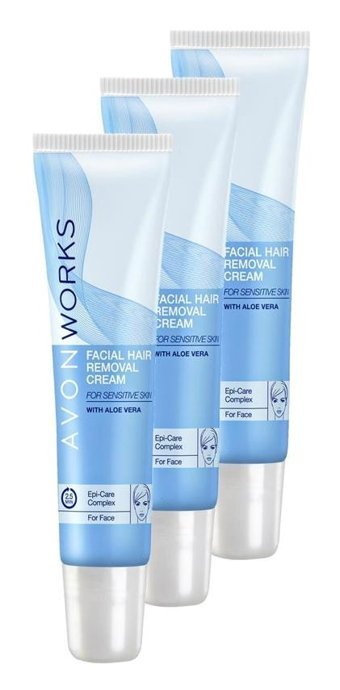 Avon Works Hassas Ciltler İçin Yüz Tüy Dökücü Sprey 3x15 ml