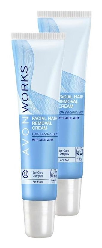 Avon Works Hassas Ciltler İçin Yüz Tüy Dökücü Sprey 2x15 ml