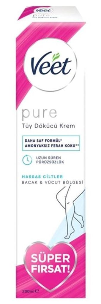 Veet Pure Hassas Ciltler İçin Koltuk Altı Bacak Tüy Dökücü Sprey 200 ml