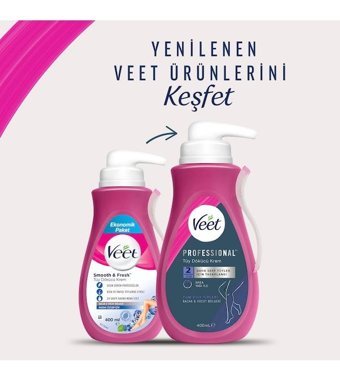 Veet Professional Tüm Ciltler İçin Koltuk Altı Bacak Tüy Dökücü Sprey 400 ml