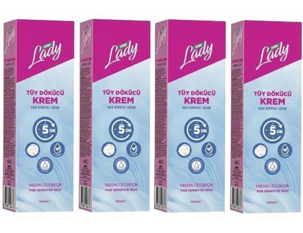 Derby Lady Hassas Ciltler İçin Koltuk Altı Bacak Tüy Dökücü Sprey 4x100 ml